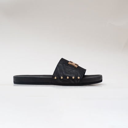 Narcotic Tiger Print - Black | Premium Leather Sandal