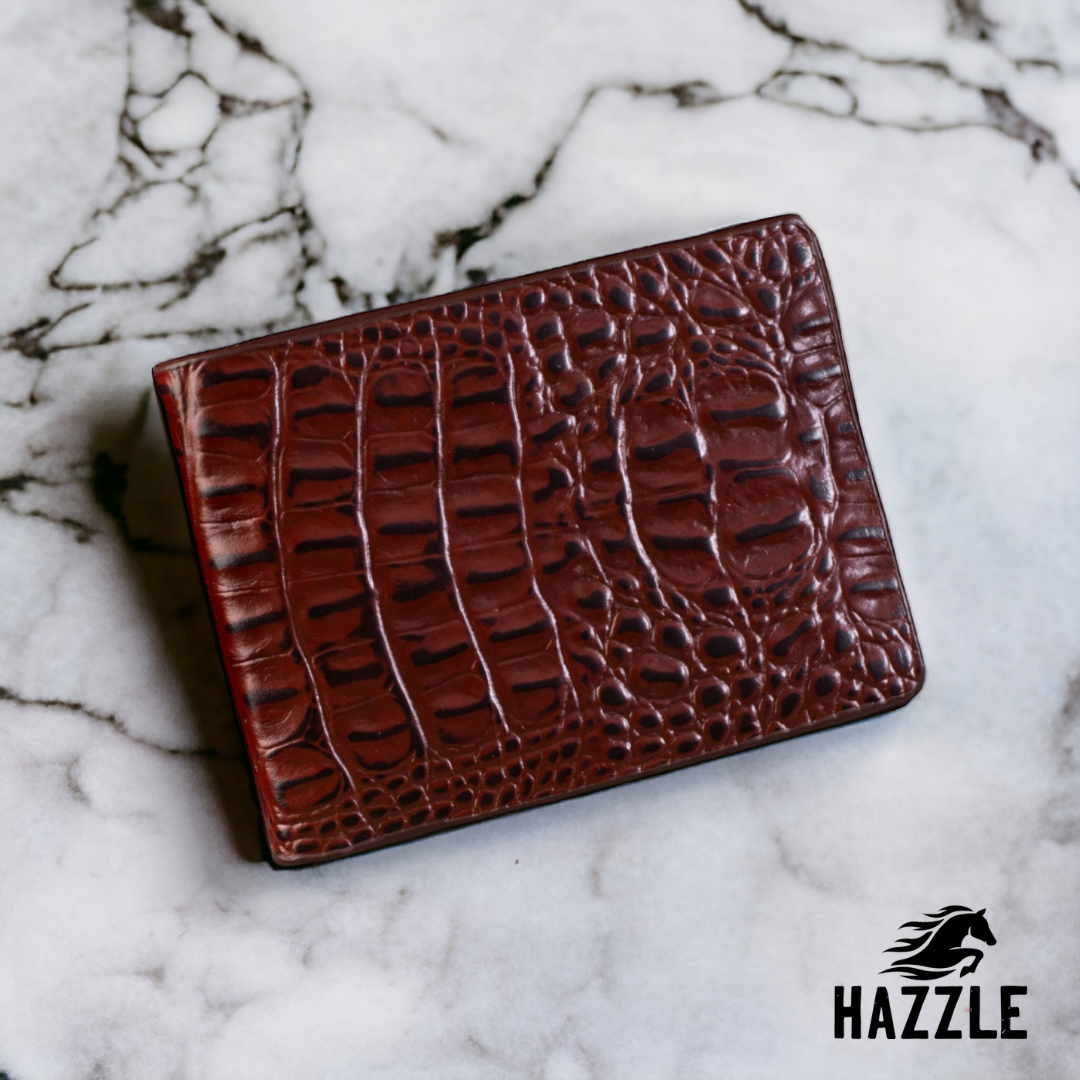 Crocodile Wallet  Short - Chocolate