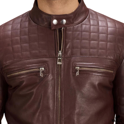 Urban Quilted Leather Biker Jacket