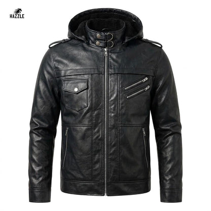 Vintage Bomber Hoodie with Removable Hood