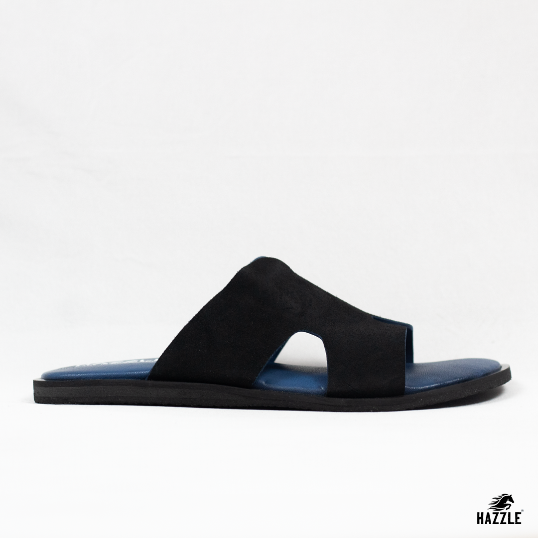 Blue Fusion - Black | Suede Leather Sandal