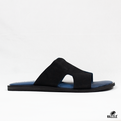 Blue Fusion - Black | Suede Leather Sandal