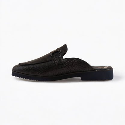 Crocodile Half Shoe Black