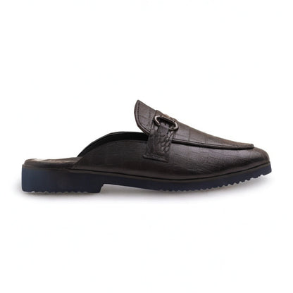 Crocodile Half Shoe Black