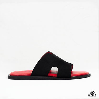 Red Fusion - Black | Suede Leather Sandal
