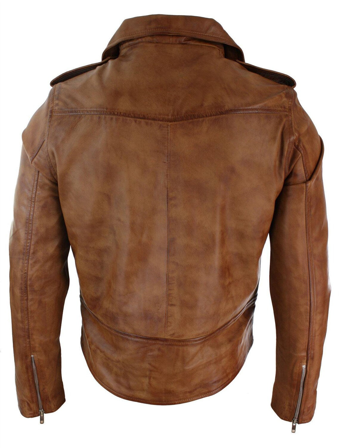 Brown Biker Leather Jacket