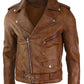 Brown Biker Leather Jacket