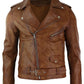 Brown Biker Leather Jacket