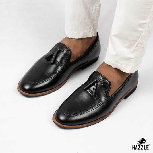Leather Tassel Black