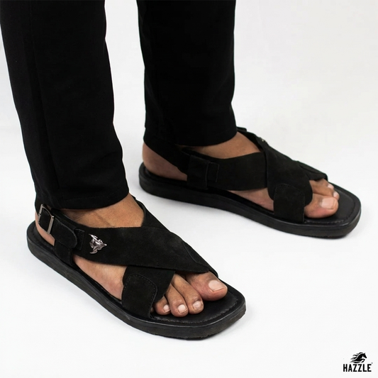 Matt Black | Back Belt Sandal
