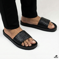 Messy Black | Leather Sandal