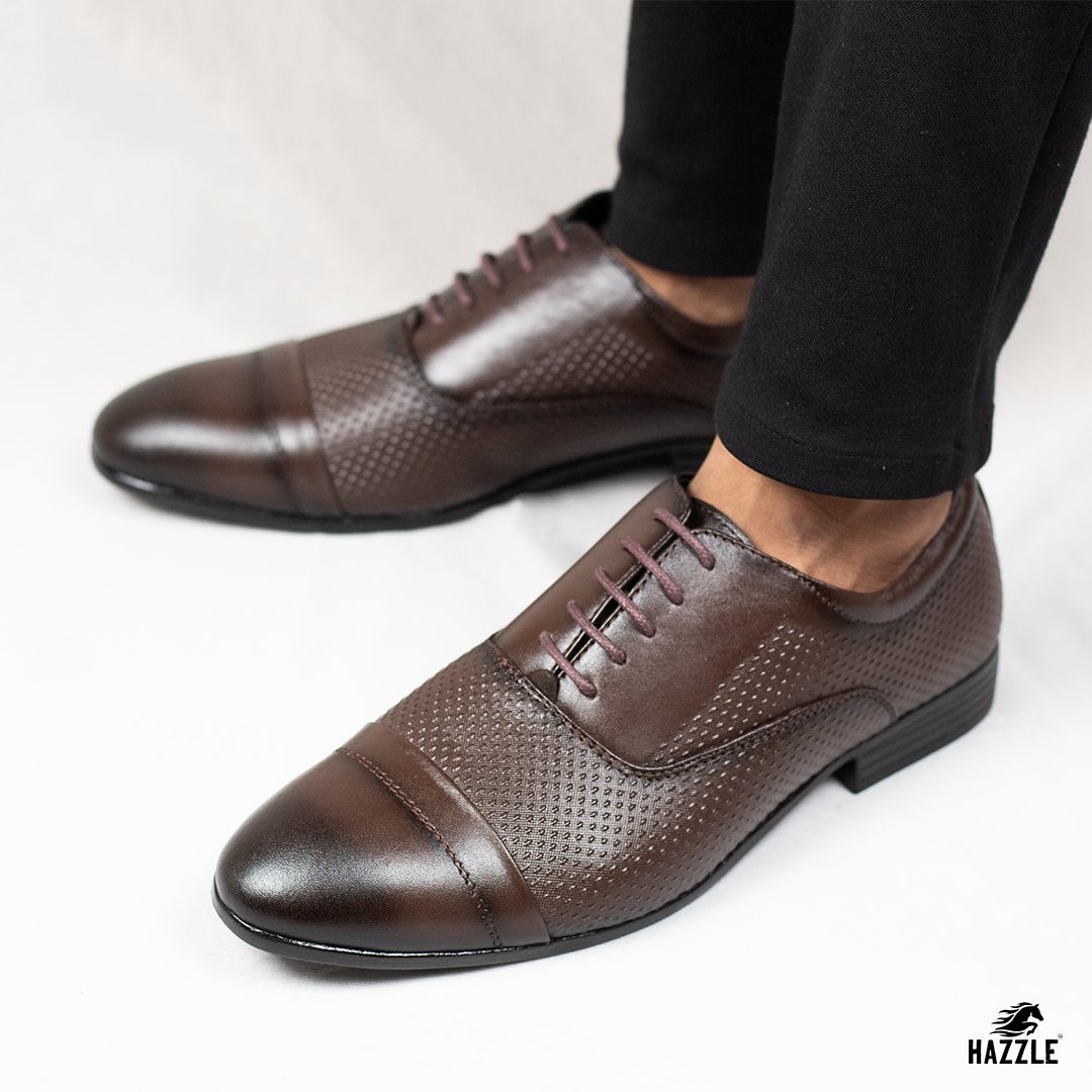 Textured Oxford - Brown