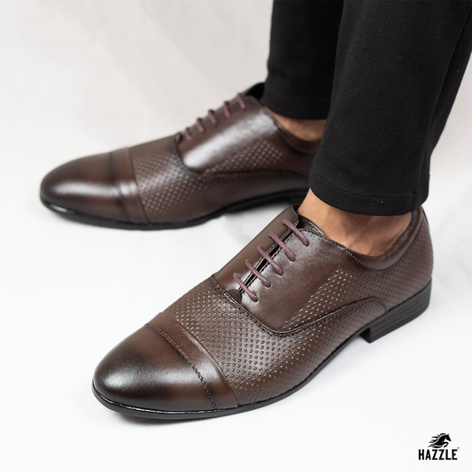 Textured Oxford - Brown