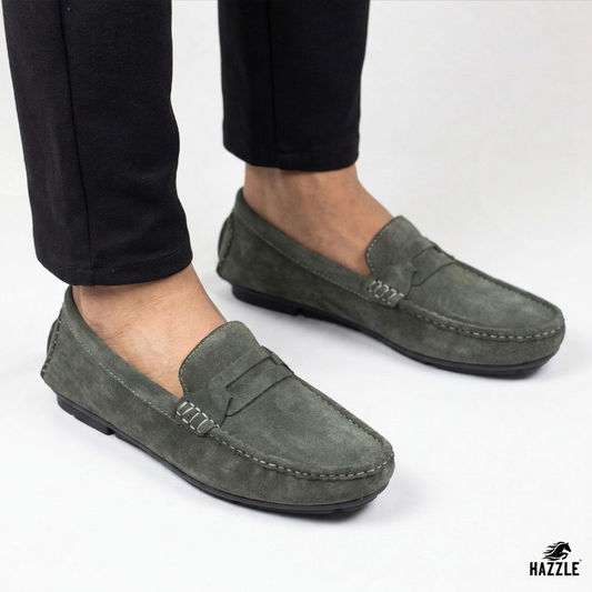 Suede Olive Loafer