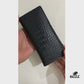 Crocodile Wallet Long - Black