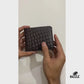 Croco Dice Wallet - short chocolate