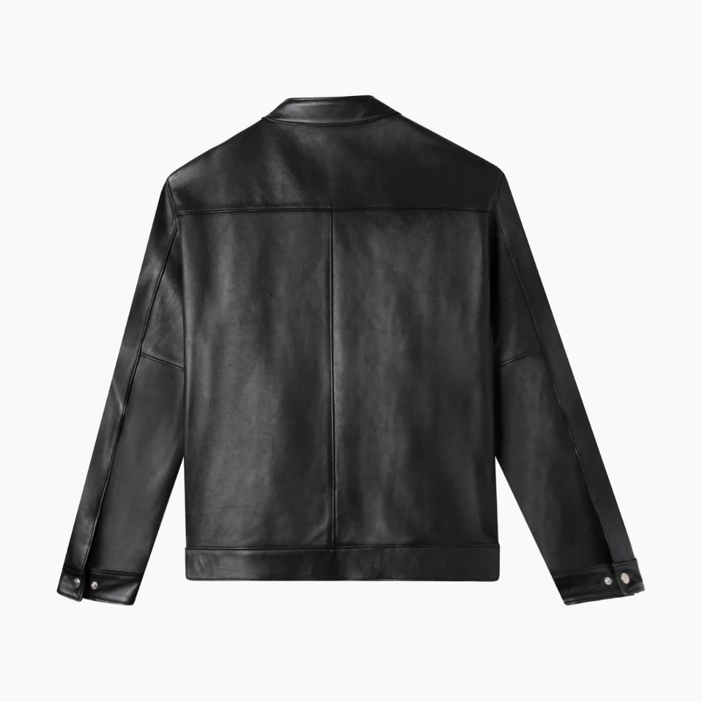 Black Racer Leather Jacket Men Biker Moto – Hazzle