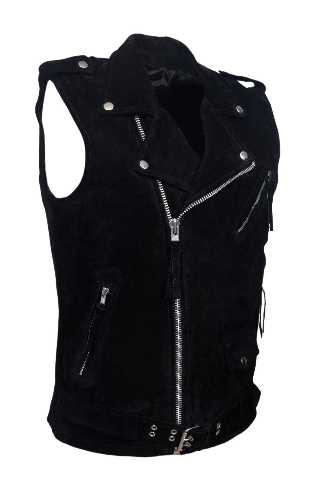 Biker Steam Punk - Suede Leather Waistcoat