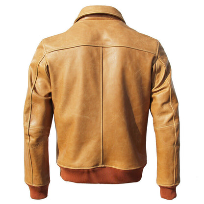 Classic Coat Leather Jacket - Oil Waxed Leather