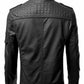 RACER BLACK GENUINE LEATHER SLIM FIT BIKER JACKET