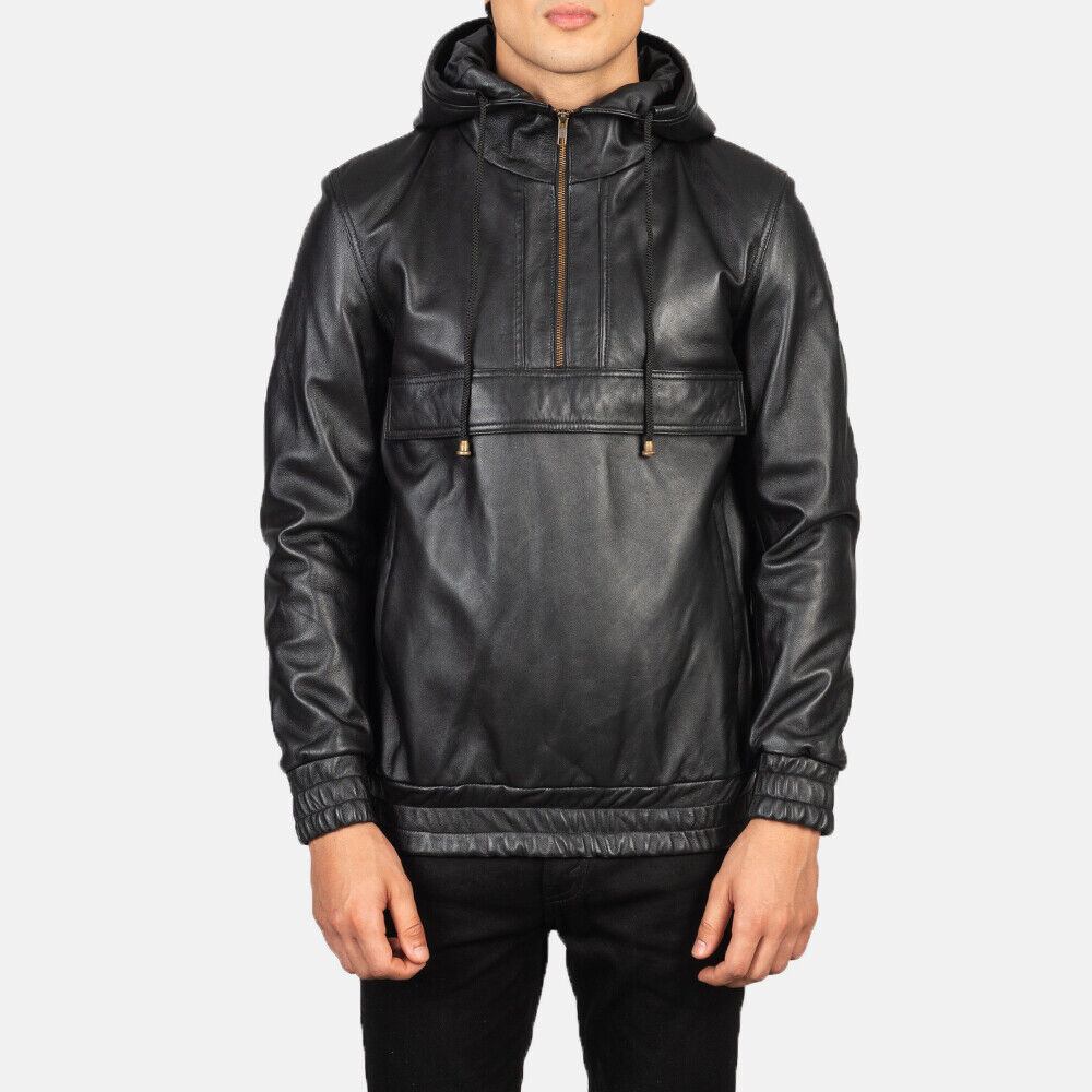 Leather Jacket Hoodie