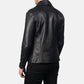 Side Lace Brando Style Marlon Biker Leather Jacket