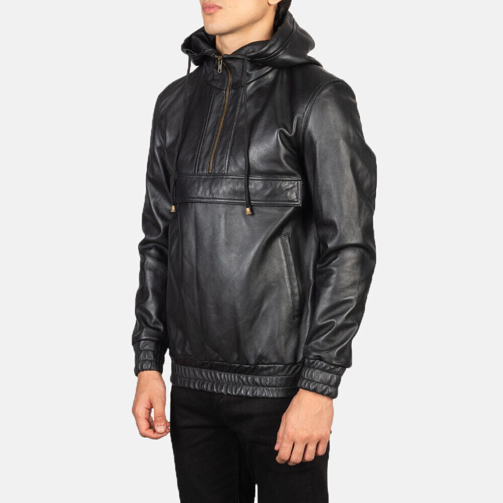 Leather Jacket Hoodie