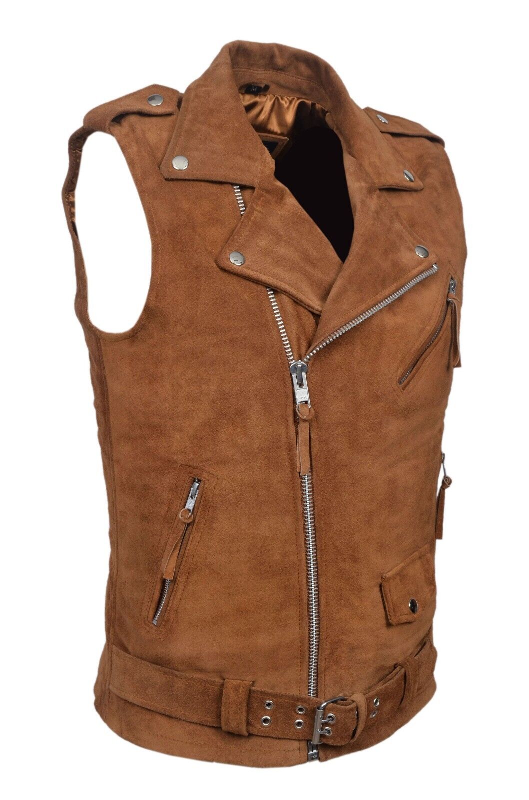 Biker Steam Punk - Suede Leather Waistcoat