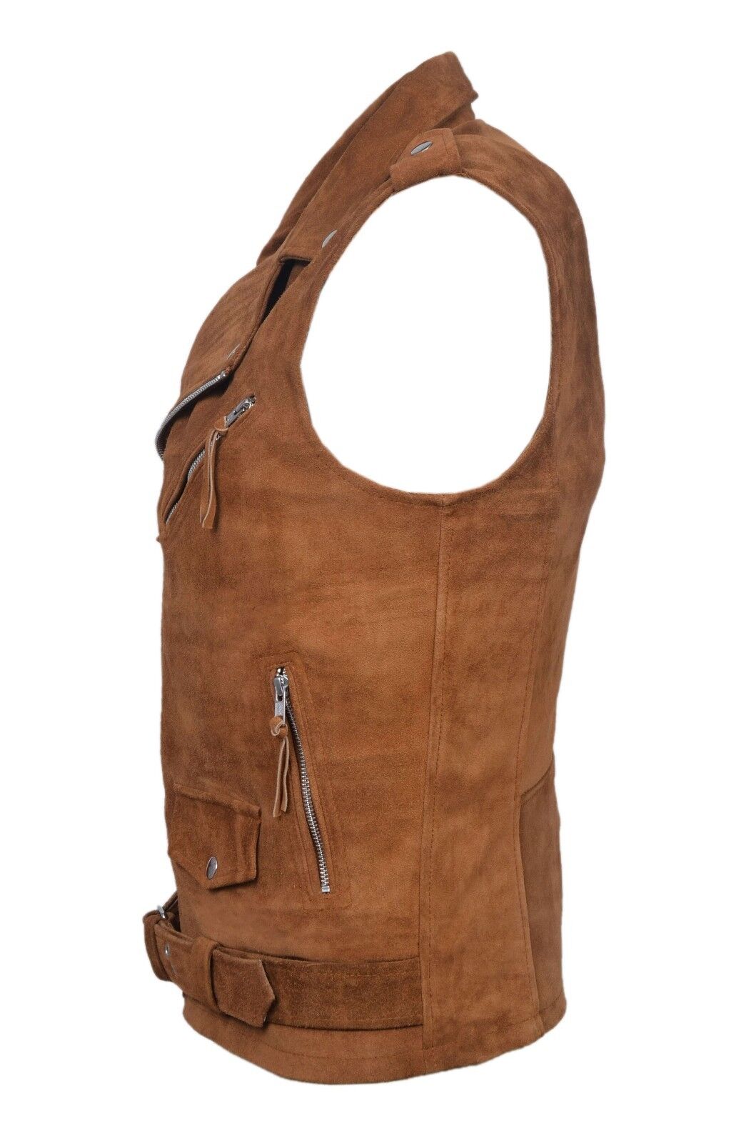 Biker Steam Punk - Suede Leather Waistcoat