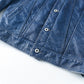 Vintage Blue Leather Jacket