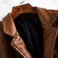 Leather Jacket Faux Suit Coat Formal Blazer