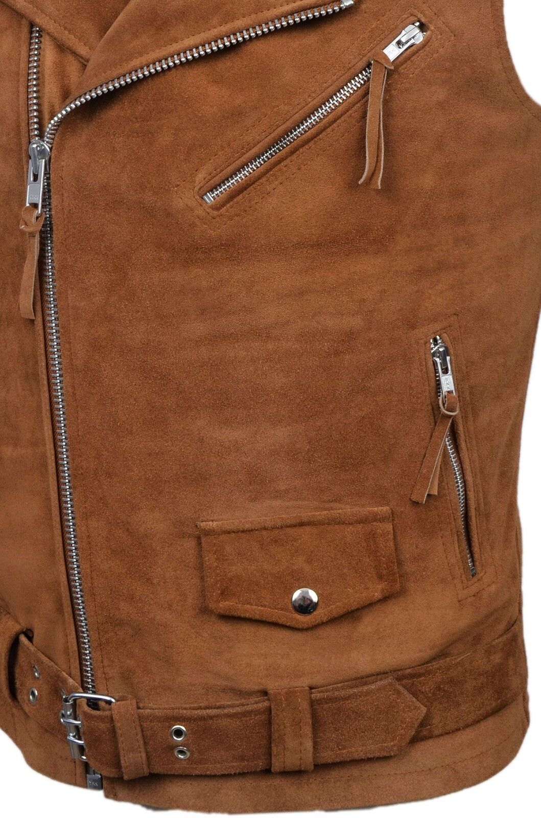 Biker Steam Punk - Suede Leather Waistcoat