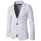 Lapel Blazer Nightclub Wear One Buttons Casual