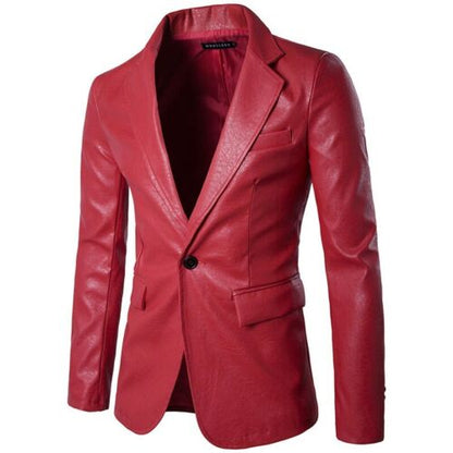 Lapel Blazer Nightclub Wear One Buttons Casual