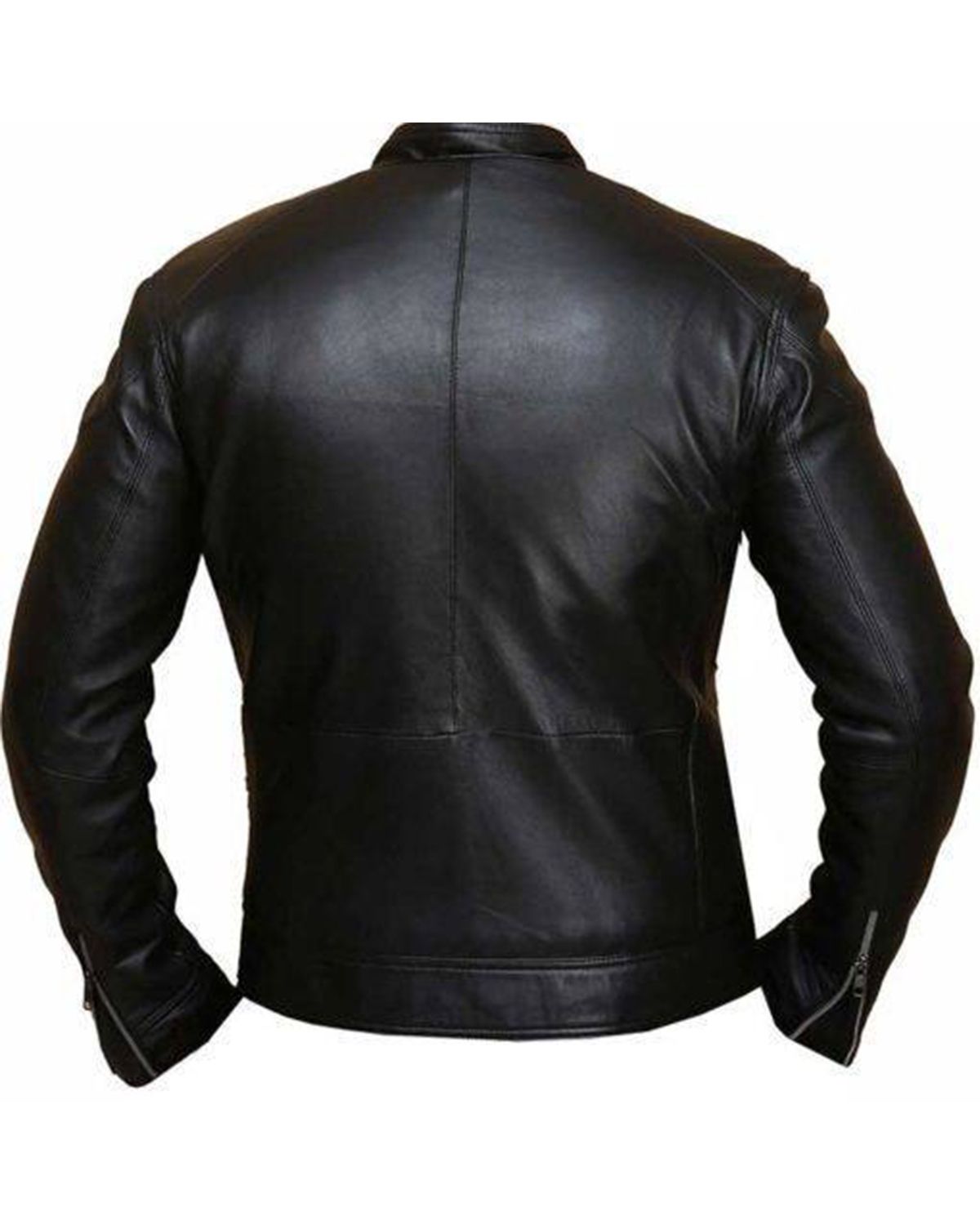 Men's Black Bike Hunt Leather Jacket