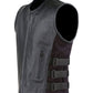 Men's Adjustable Velcro Straps Biker Leather Vest