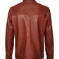 Men's Dark Brown Plain Biker Cafe Racer