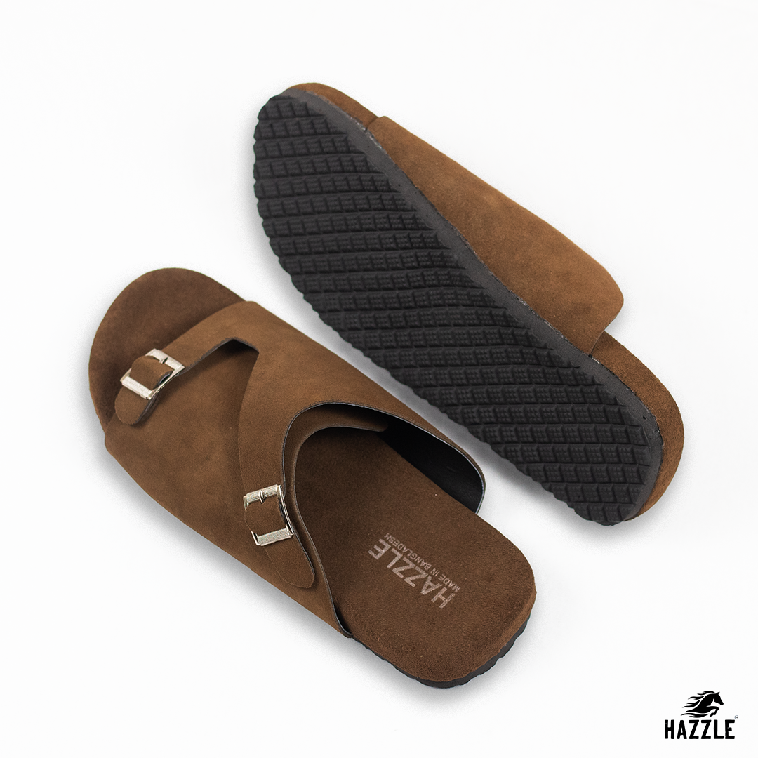 Suede Sandal - Double Belt