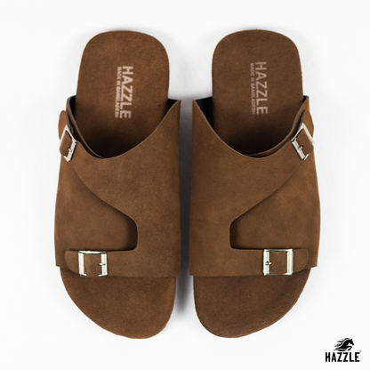 Suede Sandal - Double Belt