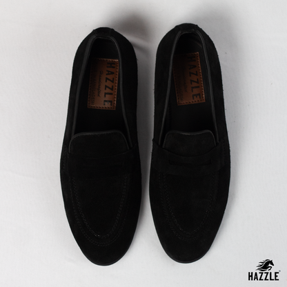 Suede Penny Noir