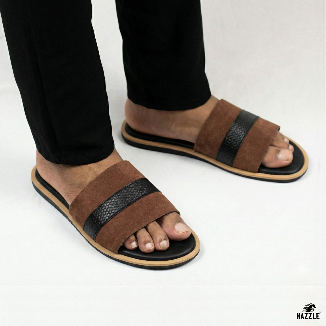 Tip Toe - Black | Suede Leather Sandal