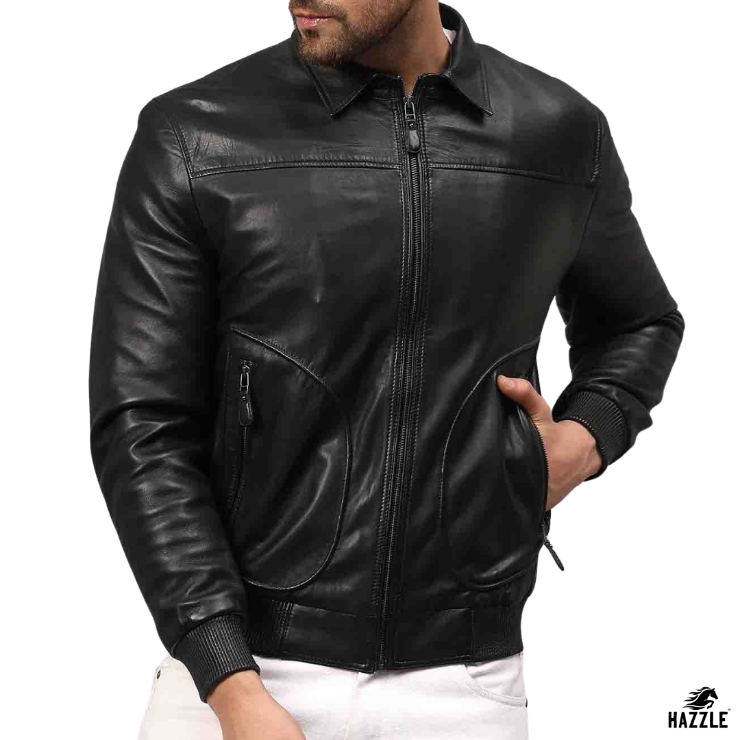 Trendy Black Leather Jacket