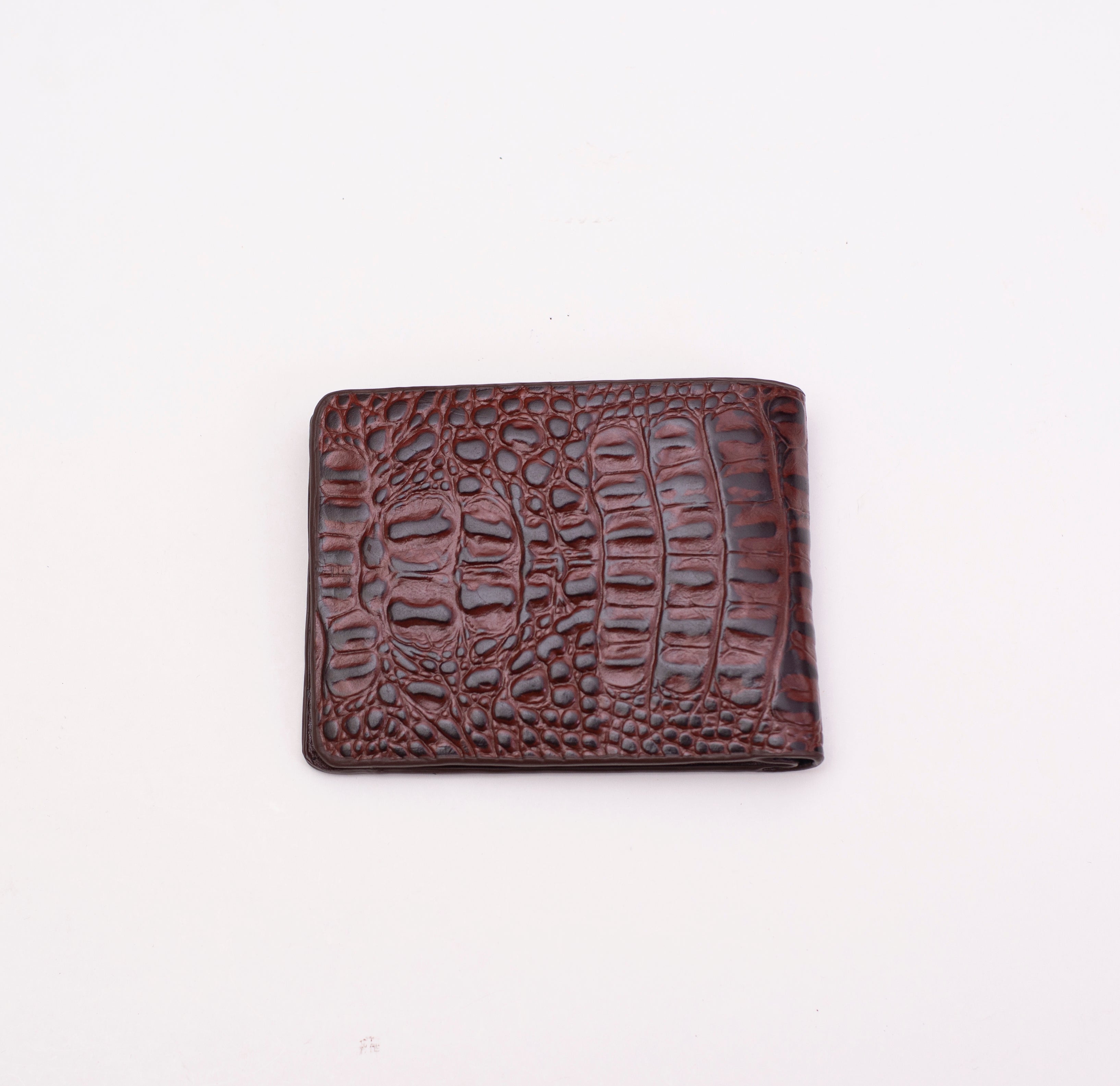 Crocodile Wallet  Short - Chocolate