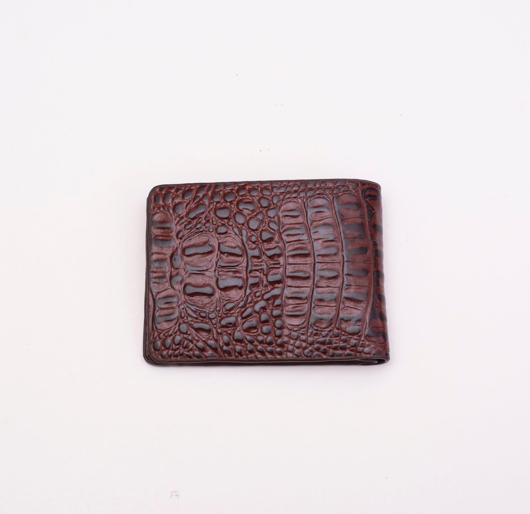 Crocodile Wallet  Short - Chocolate