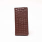 Croco Dice Wallet Long - Chocolate