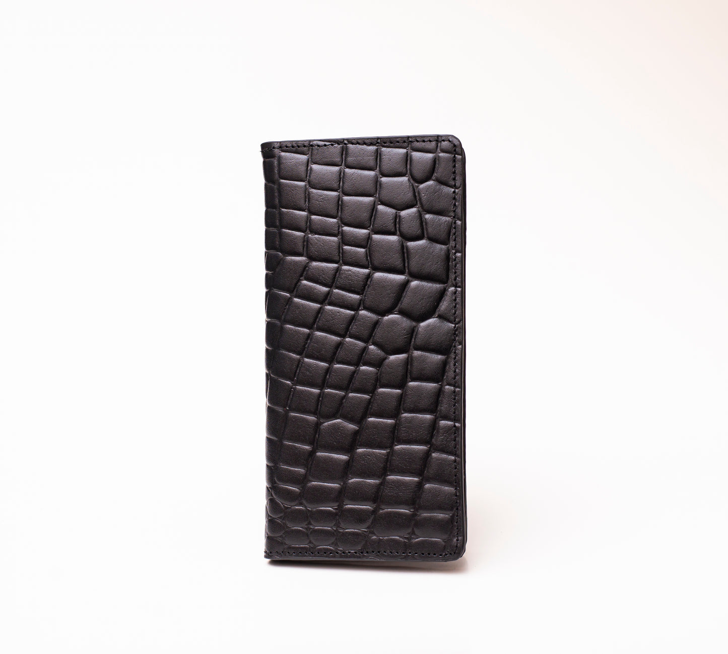 Croco Dice Wallet Long - Black