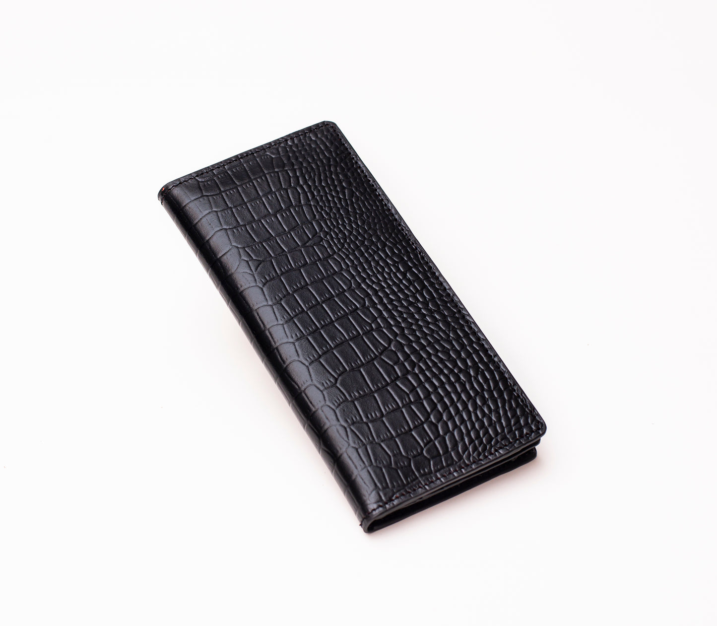 Crocodile Wallet Long - Black