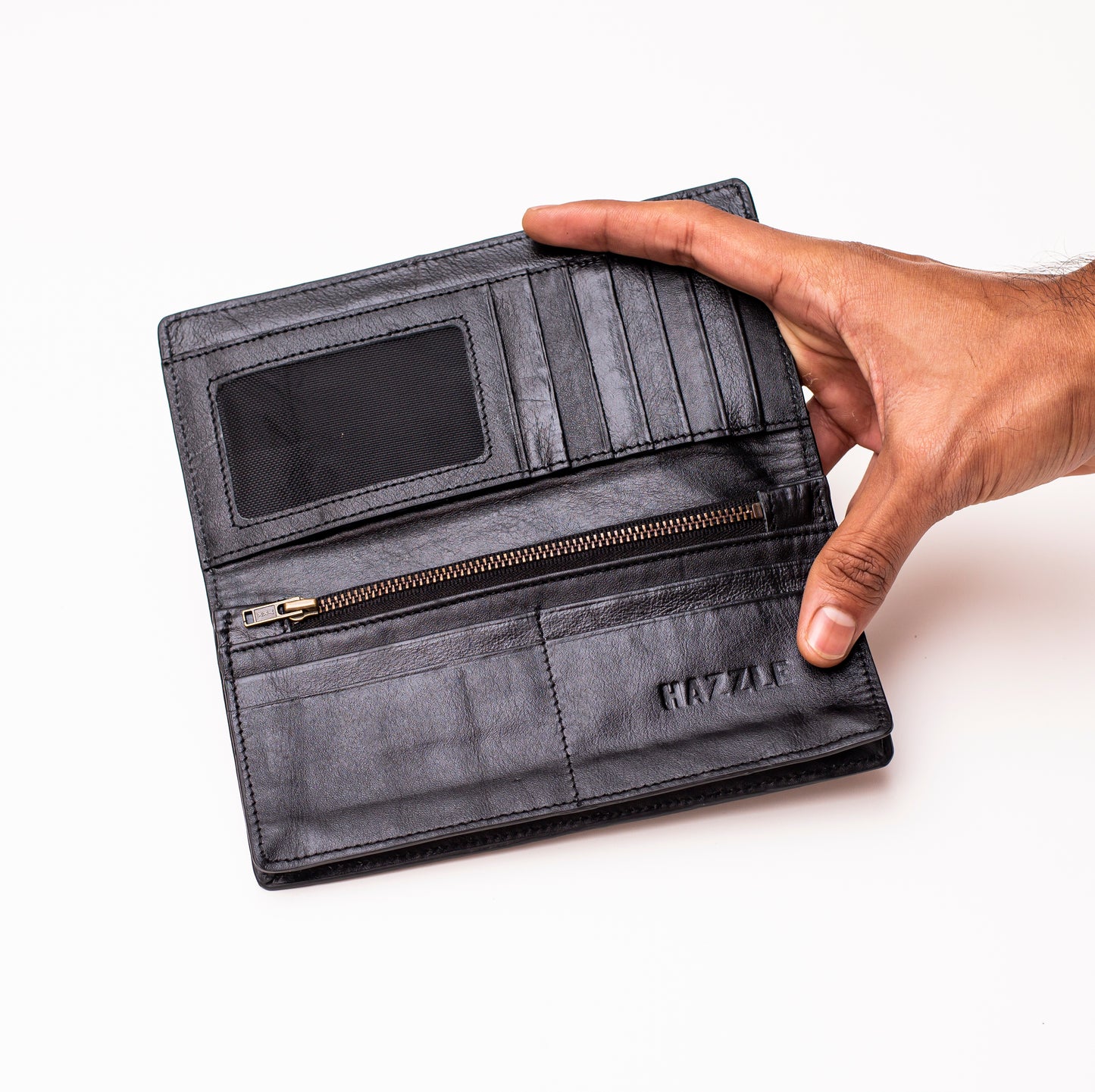 Crocodile Wallet Long - Black