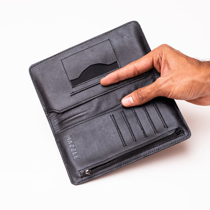 Braided Wallet Long - Black