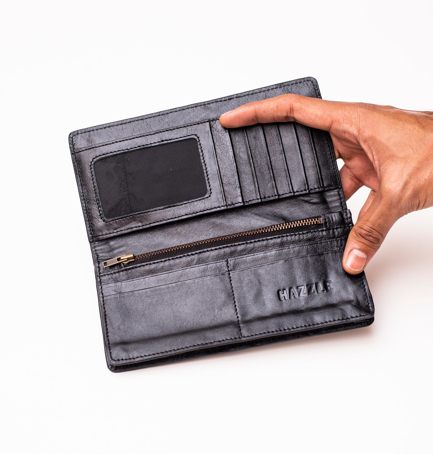 Croco Dice Wallet Long - Black